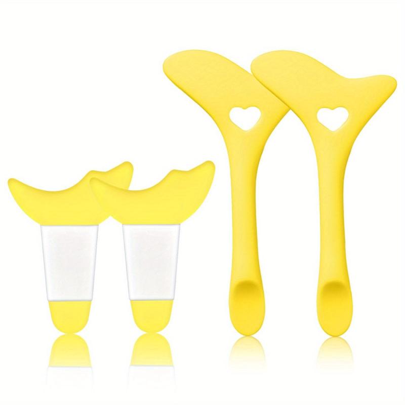 4Pcs Silicone Eyeliner Stencils Reusable Aid Tool Eyeliner Guide Mascara Shield
