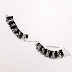 2 Pairs Clear Band Half Lashes & Eyeliner Set Fishtail Crisscross Style 4 14mm