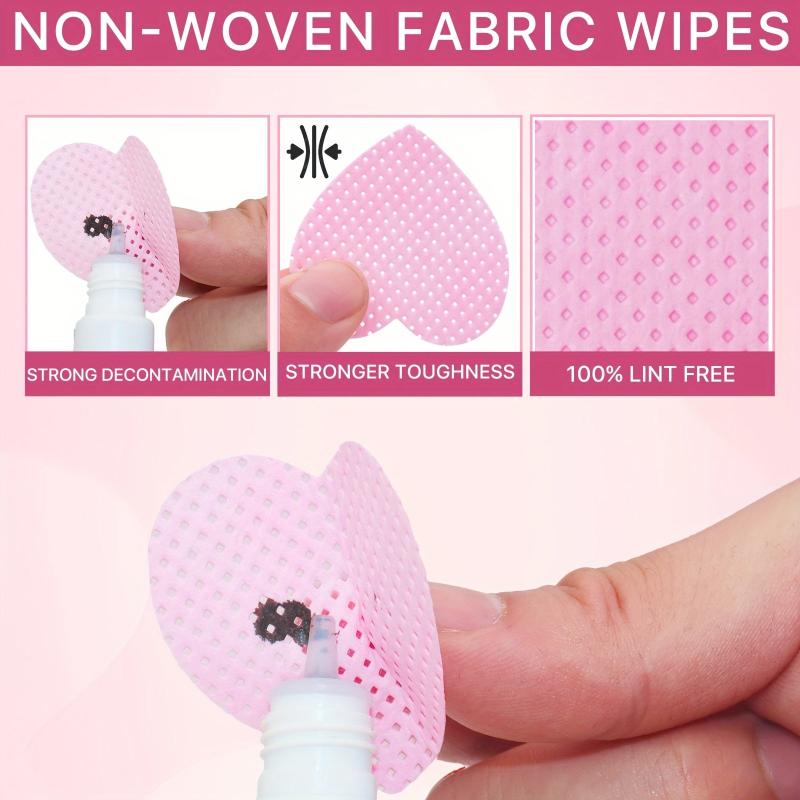 200 Eyelash Extension Glue Wipes Nail Lash Glue Cleaning Pads