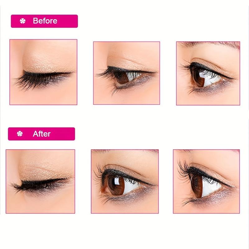 Long Lasting Eyelash Curlers Set with Built-In Comb and Eyebrow Brush