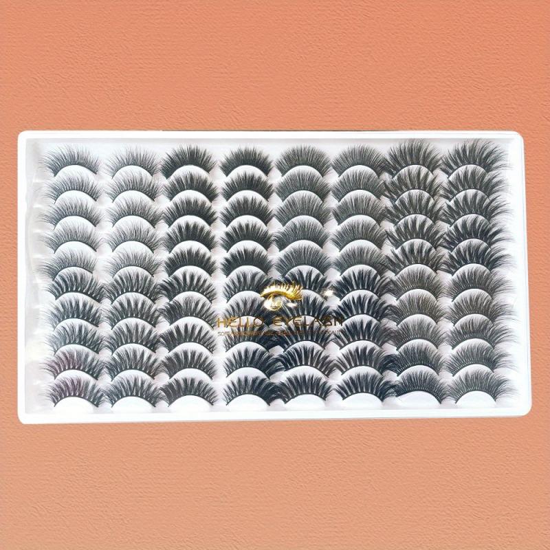 40 Pairs Thick False Eyelashes Natural Cross Lashes