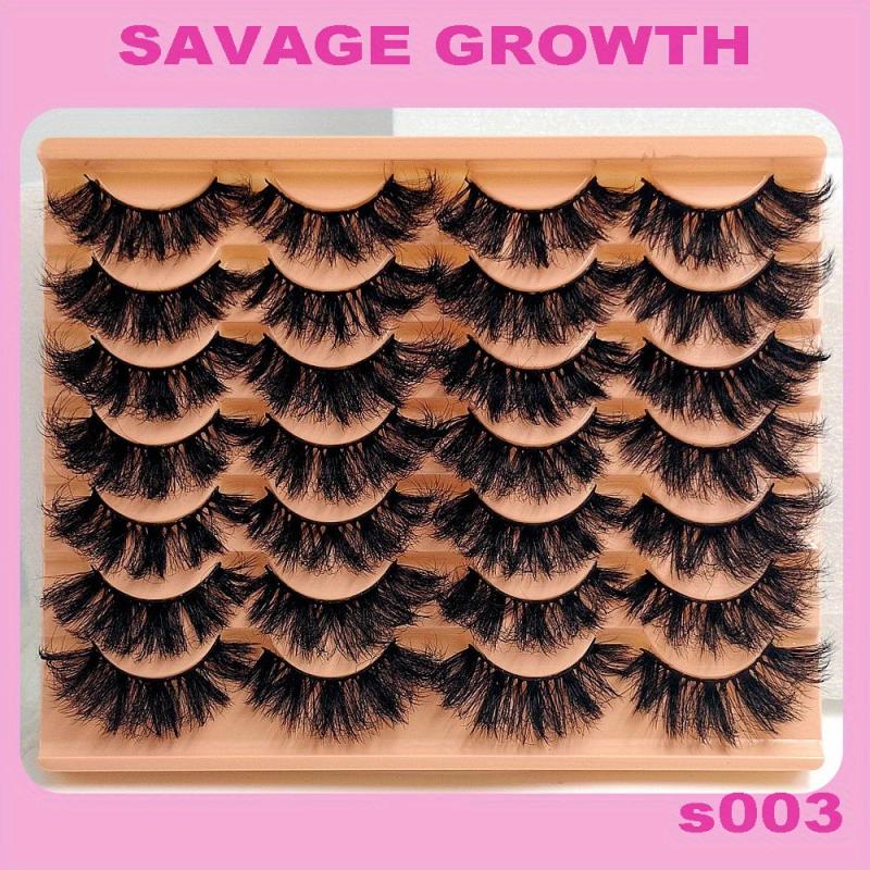 14 Pairs Fluffy Mink Lashes Thick Long False Eyelashes