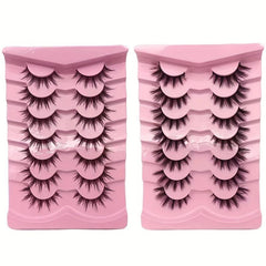 7 Pairs Fluffy Mink Cat Eye False Lashes - Daily & Party Makeup