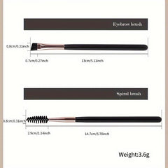 2pcs Eyelash Comb Spoolie Brush Set Lash Extension Brushes Mascara Applicator