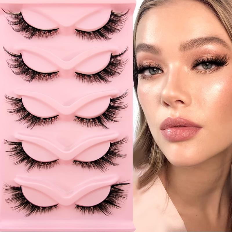 7 Pairs Cat Eye Natural Fluffy Little Devil Style Faux Mink False Eyelashes