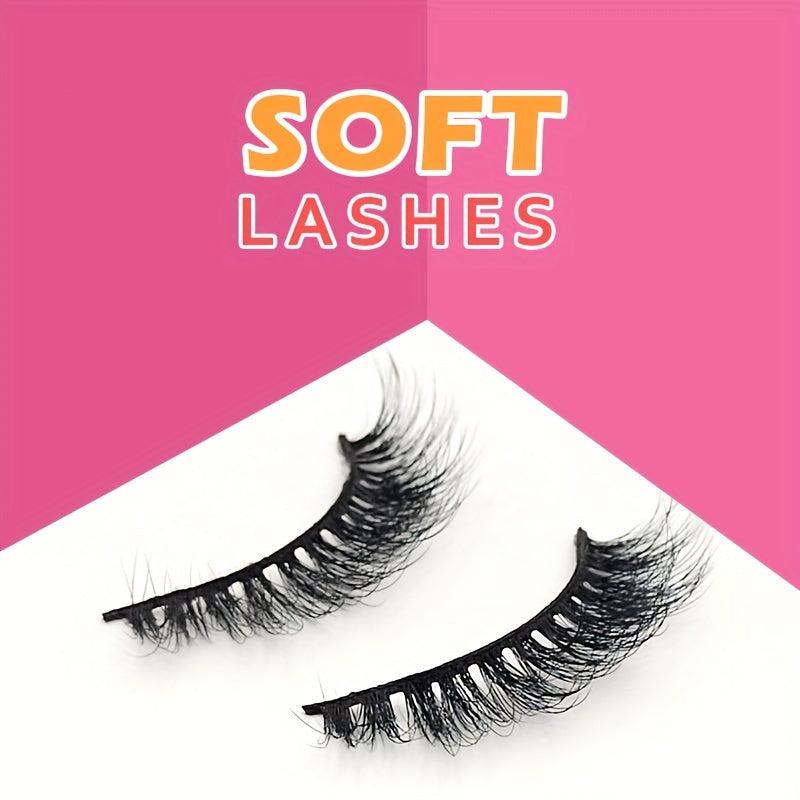15mm Faux Mink Lashes Soft Eyelashes Natural False Eyelashes