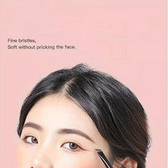 2pcs Angled Eyebrow & Eyeliner Brushes Set Slanted Eye Brow Tinting