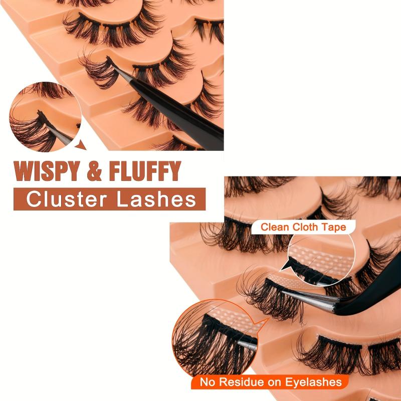 Dramatic Strip Lashes Extensions Wispy 7 Pairs