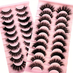 10 Pairs Mixed Style False Eyelashes Dramatic 3D Mink Lashes Extension