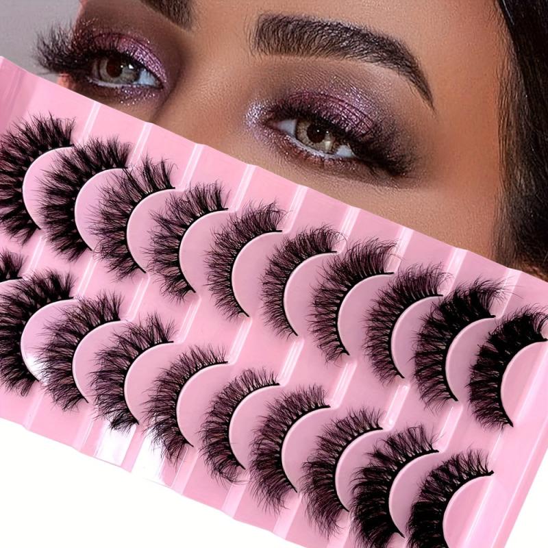 10 Pairs Mixed Style False Eyelashes Dramatic 3D Mink Lashes Extension