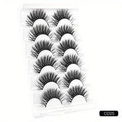 6 Pairs 8D Curling Faux Mink False Eyelashes for Voluminous Look