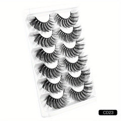 6 Pairs 8D Curling Faux Mink False Eyelashes for Voluminous Look