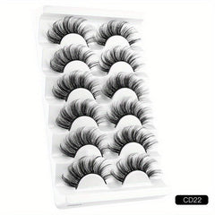 6 Pairs 8D Curling Faux Mink False Eyelashes for Voluminous Look