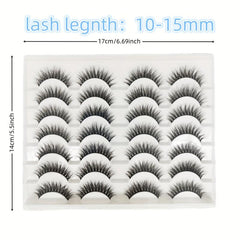 Faux Mink Hair False Eyelashes Thick Fluffy Dramatic Reusable False Eyelashes
