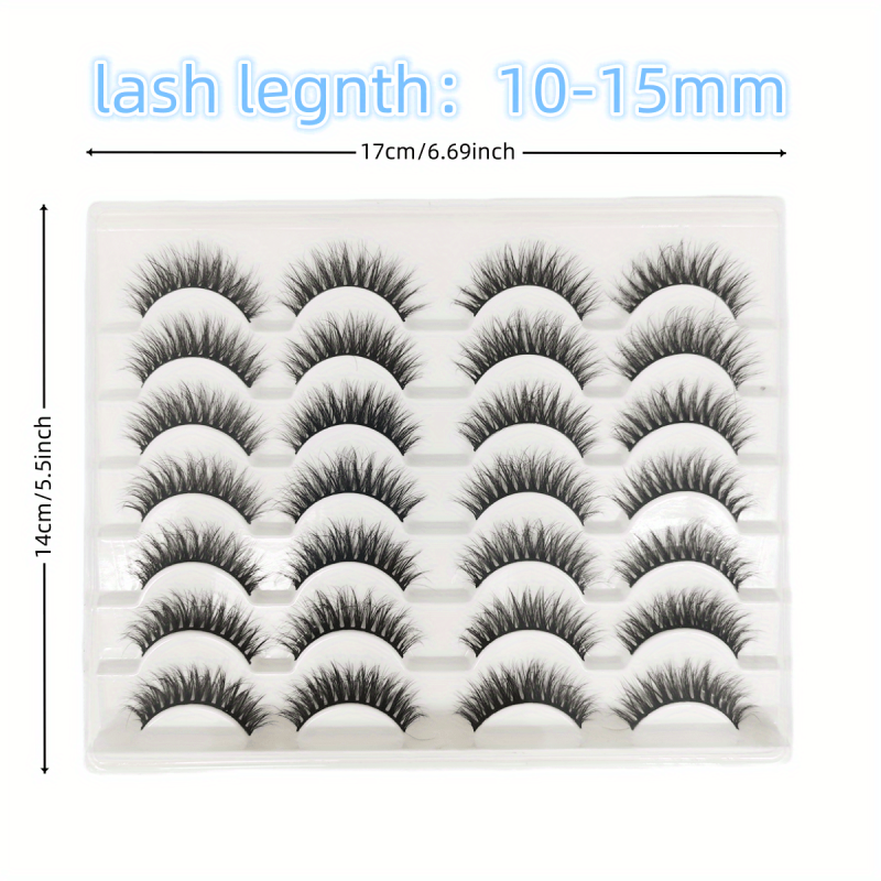 Faux Mink Hair False Eyelashes Thick Fluffy Dramatic Reusable False Eyelashes