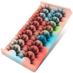10 Pairs 3D Mink Lashes Fluffy Wispy Natural Cross Eyelash Extension