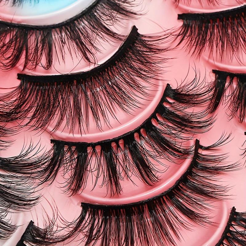 20 Pairs Chemical Fiber False Eyelashes Natural Wild Style Curli