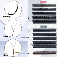 Caramel C Curling Individual False Eyelashes Natural Look