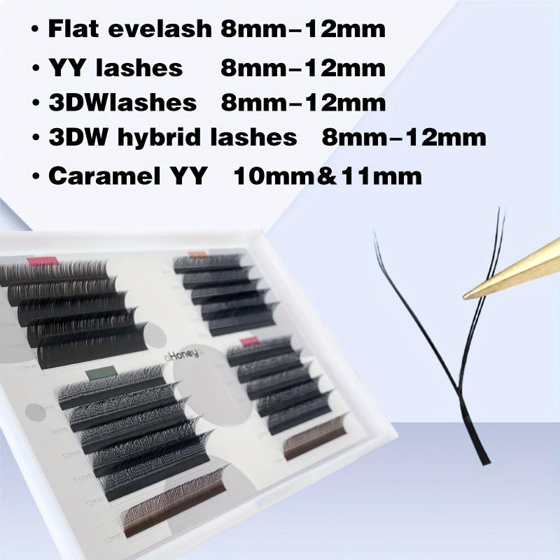 Caramel C Curling Individual False Eyelashes Natural Look