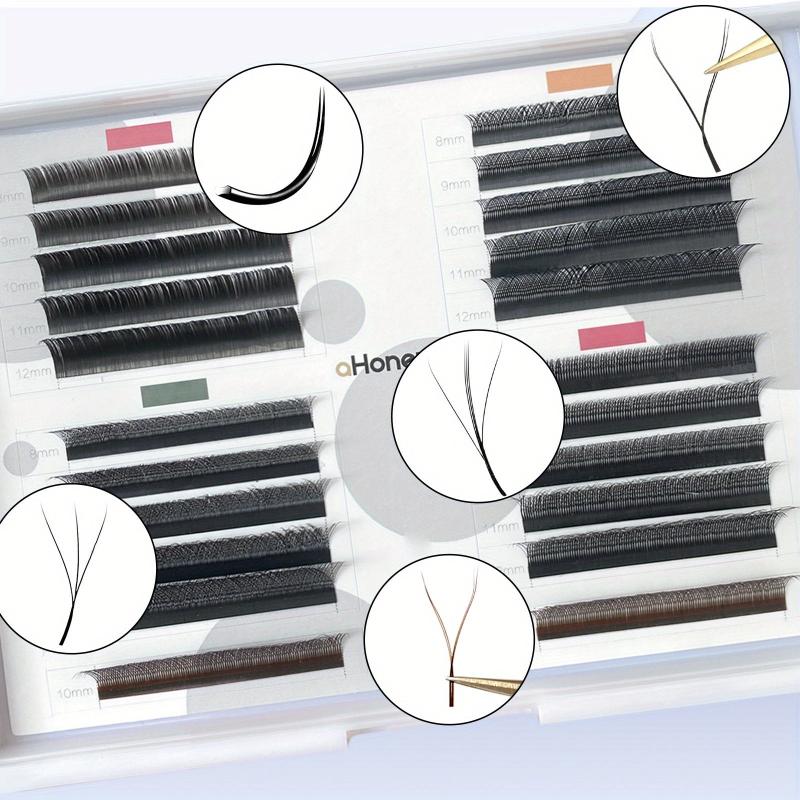 Caramel C Curling Individual False Eyelashes Natural Look