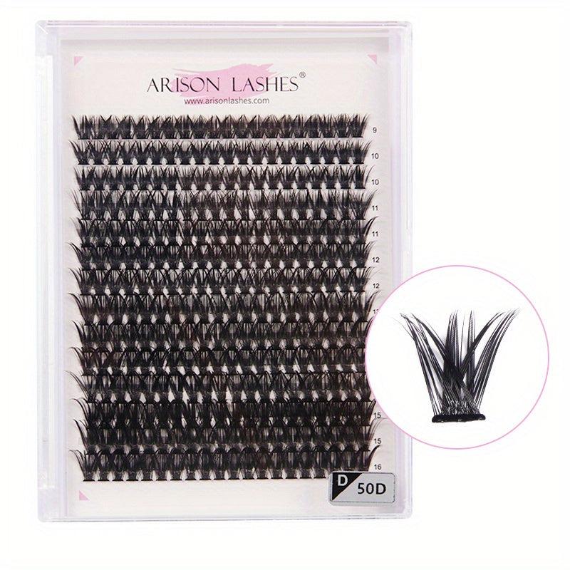 280Pcs Cluster Lashes 20D 30D 40D 50D 9 16mm Mix D Curling Individual Lashes Ext