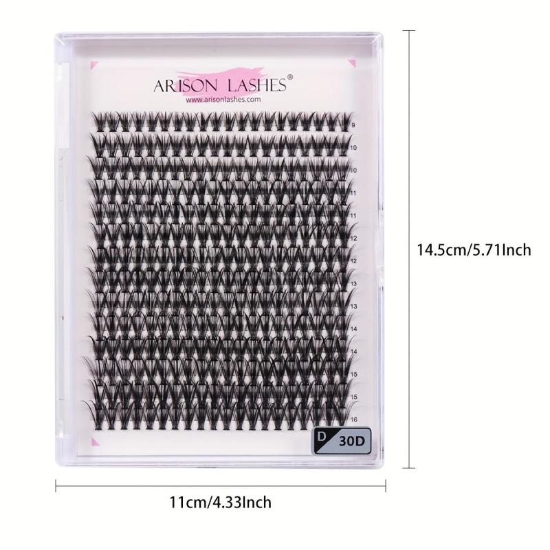 280Pcs Cluster Lashes 20D 30D 40D 50D 9 16mm Mix D Curling Individual Lashes Ext