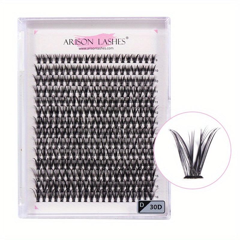 280Pcs Cluster Lashes 20D 30D 40D 50D 9 16mm Mix D Curling Individual Lashes Ext