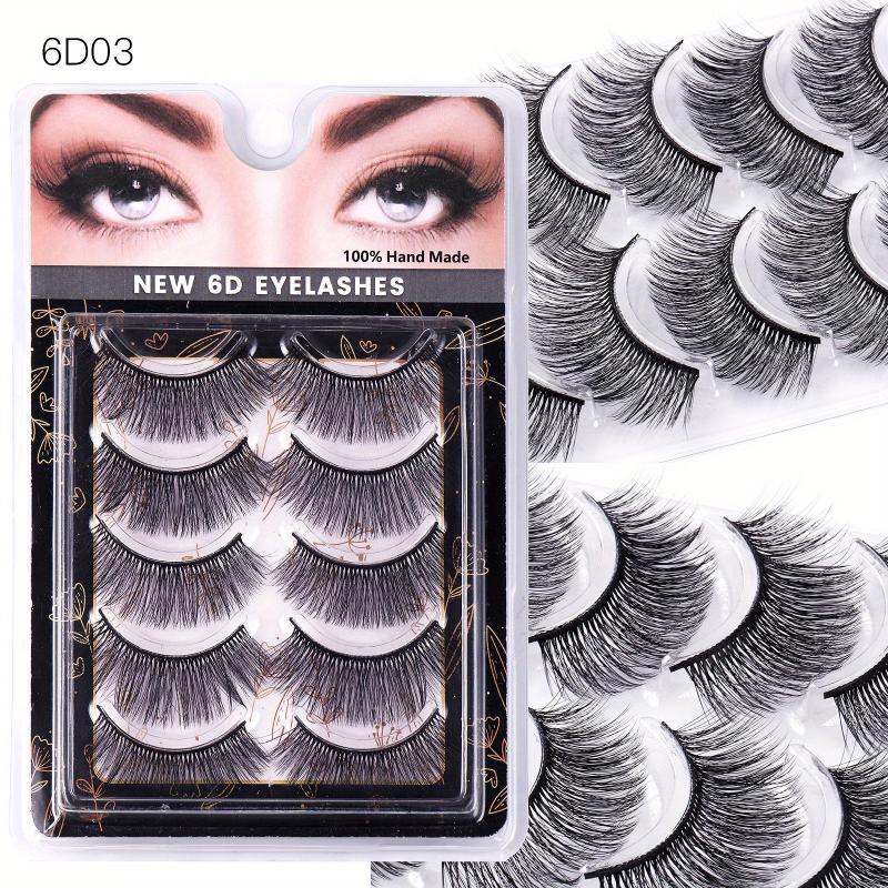 5 Pairs Japanese Style Manga Lashes Fluffy Cosplay Anime Eyelashes Natural Look