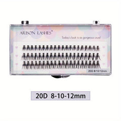 60pcs Cluster Lashes 20D 30D 40D 50D 8 12mm Mix D Curling DIY Individual Lashes