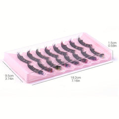 8 Pairs 6D Mink Colored D Curl Cat Eye Eyelashes for Halloween Party