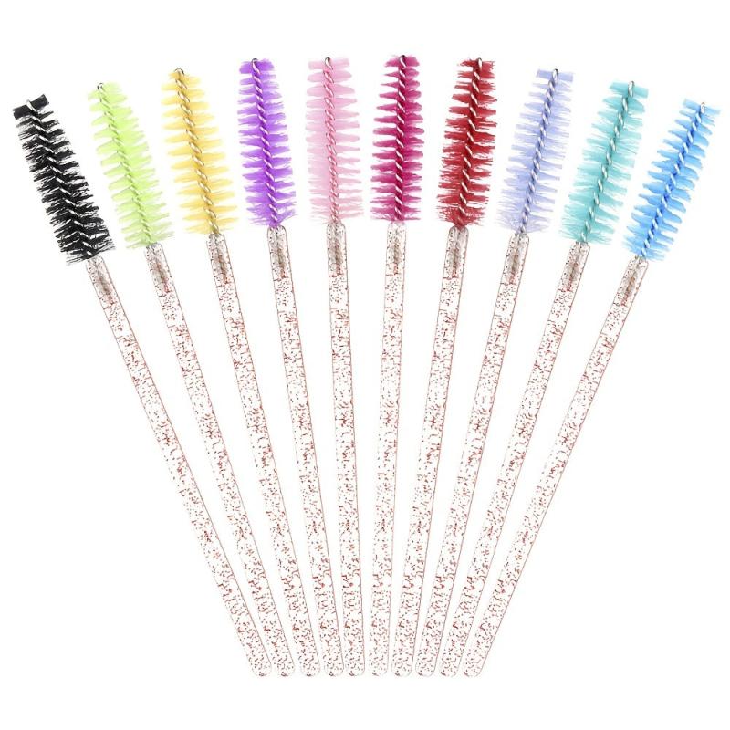 100 Crystal Eyelash Brushes for Extensions & Makeup