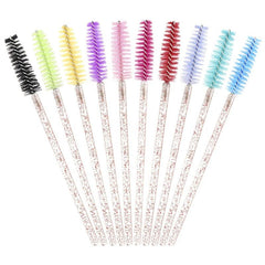 100 Crystal Eyelash Brushes for Extensions & Makeup