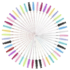 100 Crystal Eyelash Brushes for Extensions & Makeup