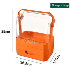 Vanity Makeup Organizer High Capacity Clear Skincare Storage