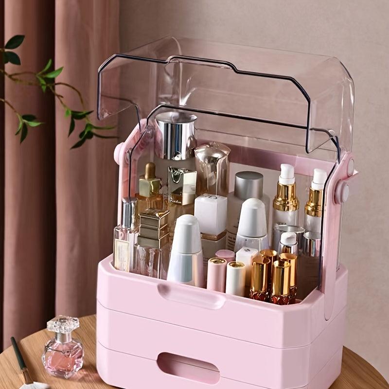 Vanity Makeup Organizer High Capacity Clear Skincare Storage