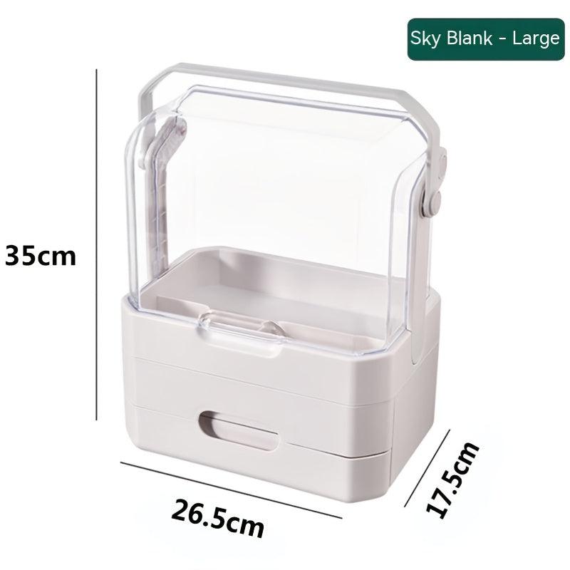 Vanity Makeup Organizer High Capacity Clear Skincare Storage