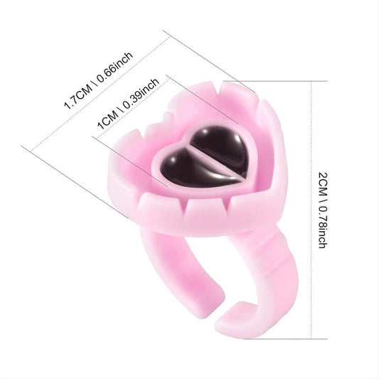 100 PCS Glue Rings Lash Glue Holder Fanning Blossom Cups For Eyelash Extensions