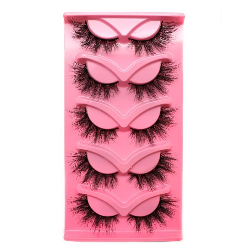 5 Pairs Thick Curling 18mm Fluffy False Eyelashes