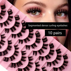 10 Pairs False Eyelashes DD Curling Thick Natural Charming Lashes Makeup