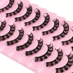 10 Pairs False Eyelashes DD Curling Thick Natural Charming Lashes Makeup