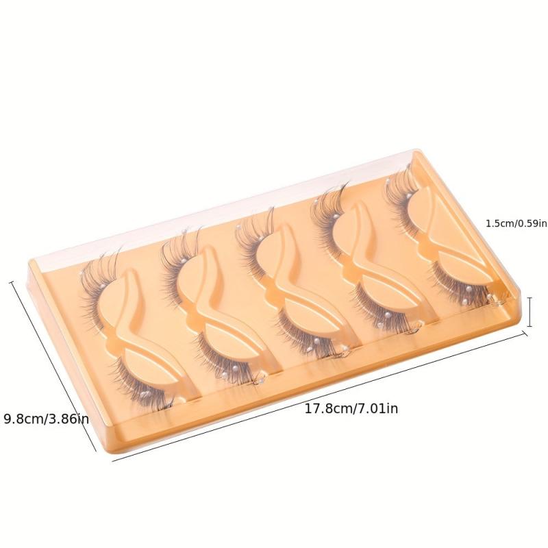 Natural Thick False Eyelashes With Long Bead Fiber
