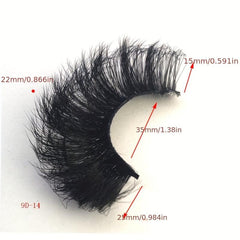 5 Pairs 25mm 3D Faux Mink Lashes Short Natural Look False Eyelashes