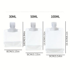 5pcs Makeup Packing Bags Travel Size Refillable Squeeze Pouch