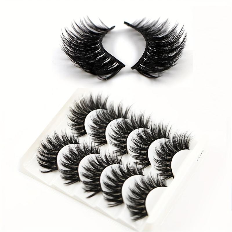 5 Pairs 3D Mink Hair False Eyelashes Fluffy Soft Lashes Natural Look