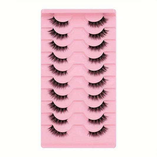Short Cat Eye 3D Half Eyelashes 10 Pairs
