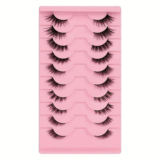 Short Cat Eye 3D Half Eyelashes 10 Pairs