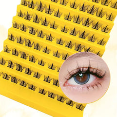 100pcs Clusters False Eyelashes DIY Natural Curling Faux Mink