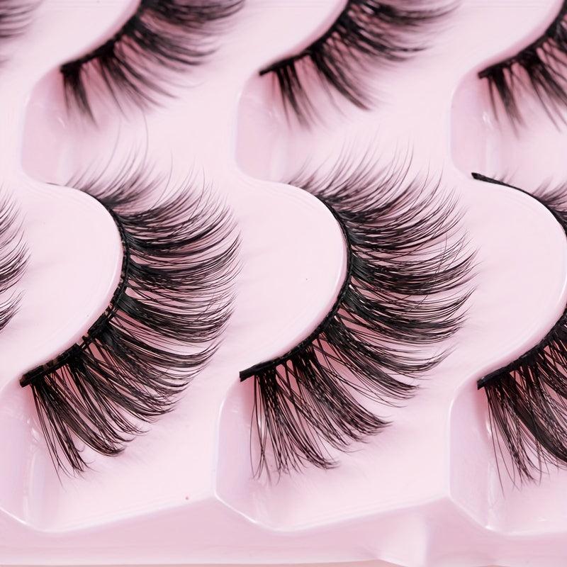 5 Pairs Natural Cross False Eyelashes Eye End Lengthening