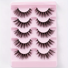 5 Pairs Natural Cross False Eyelashes Eye End Lengthening