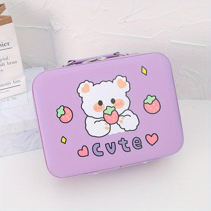 Large Capacity Cartoon Graphic Travel Toiletry Bag with Handle